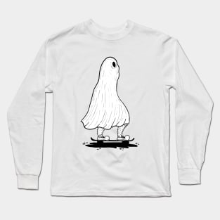 ghost on skateboard Long Sleeve T-Shirt